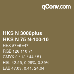 カラーコード: HKS N 3000plus - HKS N 75 N-100-10 | qconv.com