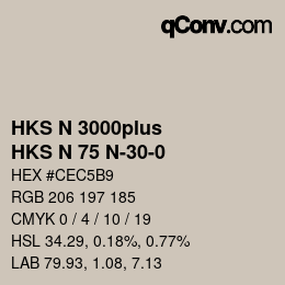 颜色代码: HKS N 3000plus - HKS N 75 N-30-0 | qconv.com