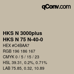 Code couleur: HKS N 3000plus - HKS N 75 N-40-0 | qconv.com