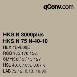 Farbcode: HKS N 3000plus - HKS N 75 N-40-10 | qconv.com