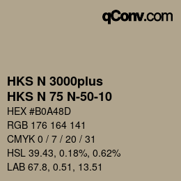 カラーコード: HKS N 3000plus - HKS N 75 N-50-10 | qconv.com