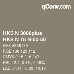 カラーコード: HKS N 3000plus - HKS N 75 N-50-50 | qconv.com