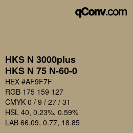 颜色代码: HKS N 3000plus - HKS N 75 N-60-0 | qconv.com