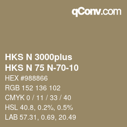 カラーコード: HKS N 3000plus - HKS N 75 N-70-10 | qconv.com