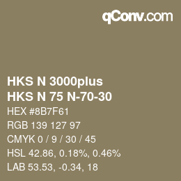 Farbcode: HKS N 3000plus - HKS N 75 N-70-30 | qconv.com