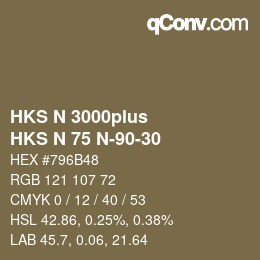 カラーコード: HKS N 3000plus - HKS N 75 N-90-30 | qconv.com