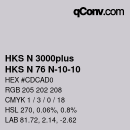 Farbcode: HKS N 3000plus - HKS N 76 N-10-10 | qconv.com