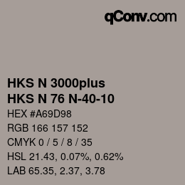 カラーコード: HKS N 3000plus - HKS N 76 N-40-10 | qconv.com