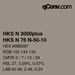Farbcode: HKS N 3000plus - HKS N 76 N-50-10 | qconv.com
