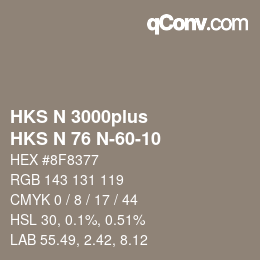 Farbcode: HKS N 3000plus - HKS N 76 N-60-10 | qconv.com