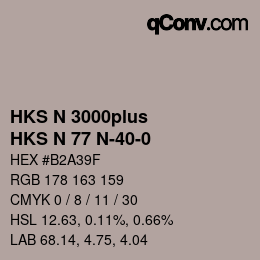 Farbcode: HKS N 3000plus - HKS N 77 N-40-0 | qconv.com