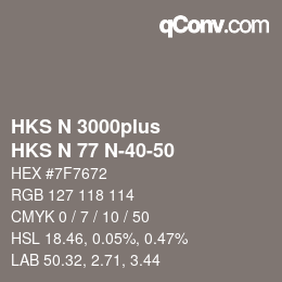 Farbcode: HKS N 3000plus - HKS N 77 N-40-50 | qconv.com