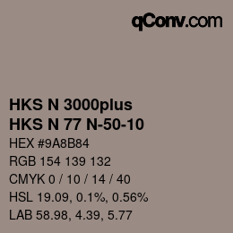 Farbcode: HKS N 3000plus - HKS N 77 N-50-10 | qconv.com