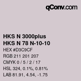 Farbcode: HKS N 3000plus - HKS N 78 N-10-10 | qconv.com