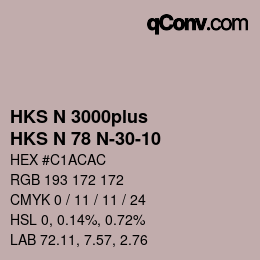 カラーコード: HKS N 3000plus - HKS N 78 N-30-10 | qconv.com