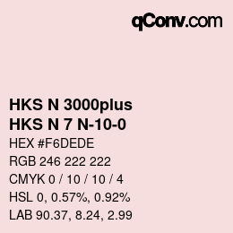 Farbcode: HKS N 3000plus - HKS N 7 N-10-0 | qconv.com