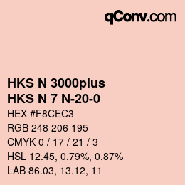 Code couleur: HKS N 3000plus - HKS N 7 N-20-0 | qconv.com