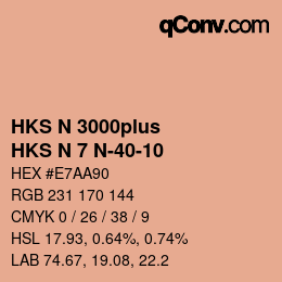 Farbcode: HKS N 3000plus - HKS N 7 N-40-10 | qconv.com