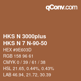 Farbcode: HKS N 3000plus - HKS N 7 N-90-50 | qconv.com