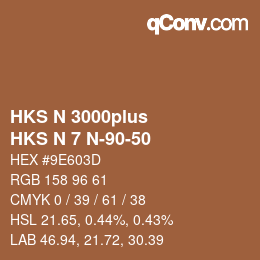 Color code: HKS N 3000plus - HKS N 7 N-90-50 | qconv.com