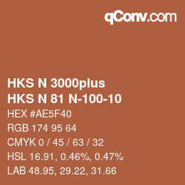 Color code: HKS N 3000plus - HKS N 81 N-100-10 | qconv.com
