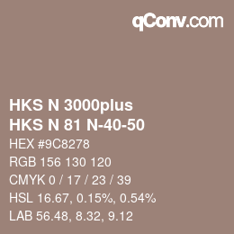 カラーコード: HKS N 3000plus - HKS N 81 N-40-50 | qconv.com
