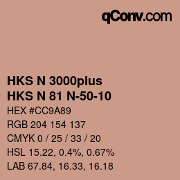 カラーコード: HKS N 3000plus - HKS N 81 N-50-10 | qconv.com