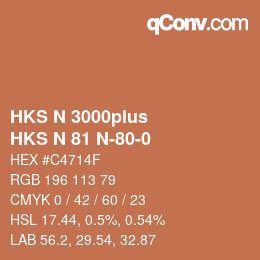 Farbcode: HKS N 3000plus - HKS N 81 N-80-0 | qconv.com
