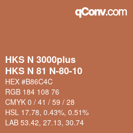 Code couleur: HKS N 3000plus - HKS N 81 N-80-10 | qconv.com