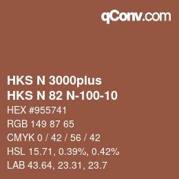 Color code: HKS N 3000plus - HKS N 82 N-100-10 | qconv.com