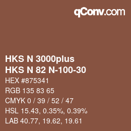 Farbcode: HKS N 3000plus - HKS N 82 N-100-30 | qconv.com