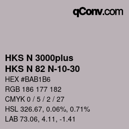 Color code: HKS N 3000plus - HKS N 82 N-10-30 | qconv.com
