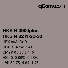 Farbcode: HKS N 3000plus - HKS N 82 N-20-50 | qconv.com