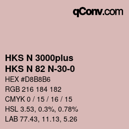 Color code: HKS N 3000plus - HKS N 82 N-30-0 | qconv.com