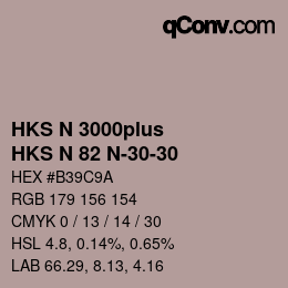 Color code: HKS N 3000plus - HKS N 82 N-30-30 | qconv.com