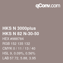 カラーコード: HKS N 3000plus - HKS N 82 N-30-50 | qconv.com