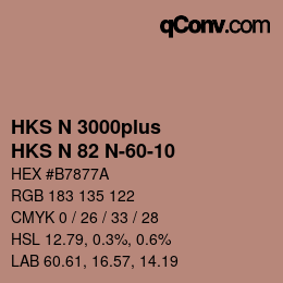 Farbcode: HKS N 3000plus - HKS N 82 N-60-10 | qconv.com