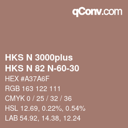 Farbcode: HKS N 3000plus - HKS N 82 N-60-30 | qconv.com