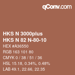 Código de color: HKS N 3000plus - HKS N 82 N-80-10 | qconv.com
