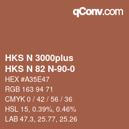 Farbcode: HKS N 3000plus - HKS N 82 N-90-0 | qconv.com