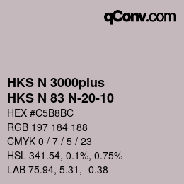 カラーコード: HKS N 3000plus - HKS N 83 N-20-10 | qconv.com