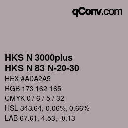 Farbcode: HKS N 3000plus - HKS N 83 N-20-30 | qconv.com