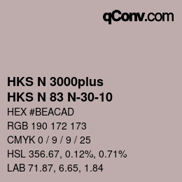 Farbcode: HKS N 3000plus - HKS N 83 N-30-10 | qconv.com
