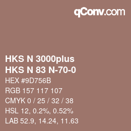 カラーコード: HKS N 3000plus - HKS N 83 N-70-0 | qconv.com