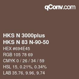 カラーコード: HKS N 3000plus - HKS N 83 N-90-50 | qconv.com