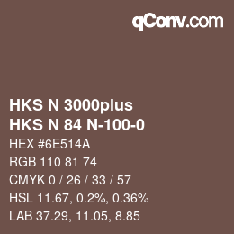 カラーコード: HKS N 3000plus - HKS N 84 N-100-0 | qconv.com