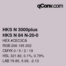 カラーコード: HKS N 3000plus - HKS N 84 N-20-0 | qconv.com