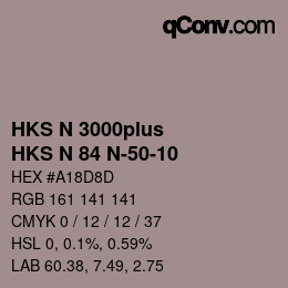 Farbcode: HKS N 3000plus - HKS N 84 N-50-10 | qconv.com