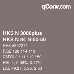 カラーコード: HKS N 3000plus - HKS N 84 N-50-50 | qconv.com