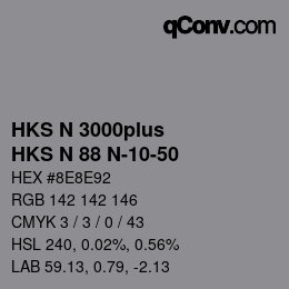 Farbcode: HKS N 3000plus - HKS N 88 N-10-50 | qconv.com